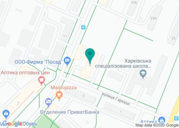 Амбулатория КНП «Городская больница №28» и «Городская детская поликлиника №23» на карте