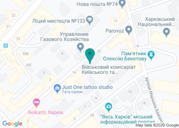 Военный комиссариат Киевского и Московского районов на карте Военный комиссариат Киевского и Московского районов на карте