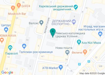 Римско-Католическая Церковь Успения Приснодевы Марии на карте Римско-Католическая Церковь Успения Приснодевы Марии на карте