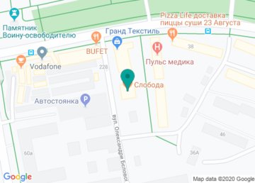 Ресторан «Слобода» на 23 Августа на карте Ресторан «Слобода» на 23 Августа на карте