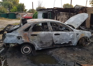 Дергачевский район: ликвидирован большой пожар хозяйственных сооружений