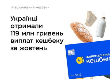 Держава виплатила українцям 119 млн грн Національного кешбеку за жовтень