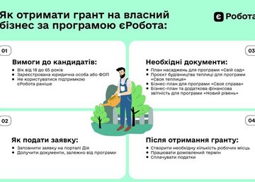Гранти до 8 мільйонів гривень: як почати власну справу за допомоги держави
