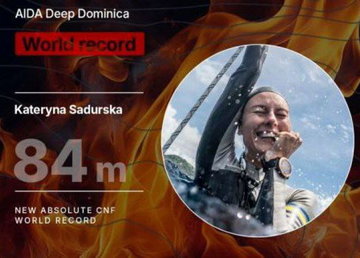 Харків'янка Катерина Садурська побила свій світовий рекорд у фрідайвингу