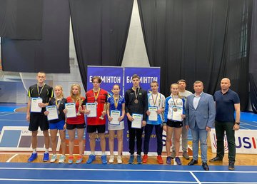 Харьковчане завоевали три из пяти возможных золотых медалей на чемпионате Украины по бадминтону среди юниоров