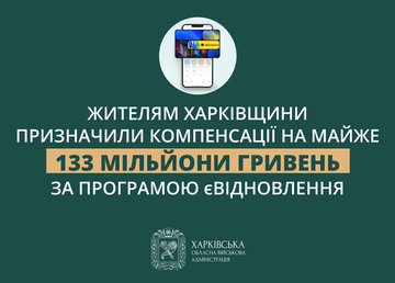 Компенсації на майже 133 мільйони гривень призначили жителям Харківщини для відновлення житла