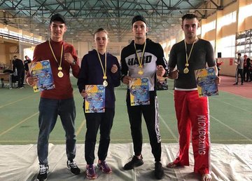 Курсанты-спасатели - победители Кубка Харьковской области по кикбоксингу ISKA