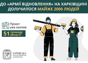 Майже 2000 людей долучилися до «Армії відновлення» на Харківщині