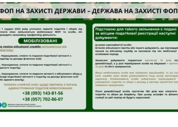 Мобілізовані ФОП звільняються від сплати податків на час служби