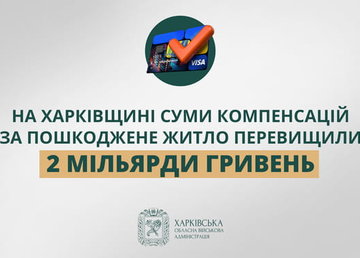 На Харківщині суми компенсацій за пошкоджене житло перевищили 2 мільярди гривень