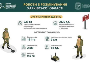 На Харківщині за тиждень виявили та знищили понад 2000 вибухонебезпечних предметів На Харківщині за тиждень виявили та знищили понад 2000 вибухонебезпечних предметів