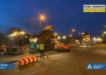 На объездной заасфальтировали 24 км дорожного покрытия в выравнивающем слое На объездной заасфальтировали 24 км дорожного покрытия в выравнивающем слое