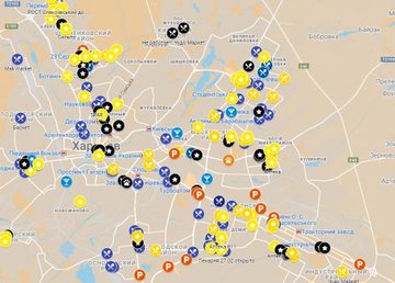 Опубликована карта работающих магазинов, АЗС, аптек 