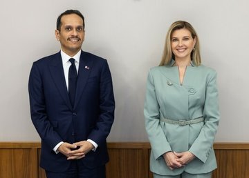 Перша леді України обговорила з Прем’єр-міністром Катару будівництво укриттів у школах і відбудову Ізюмської лікарні