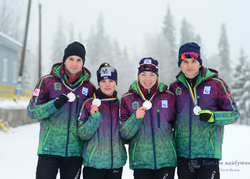 Сборная Харькова по биатлону завоевала серебро в эстафете