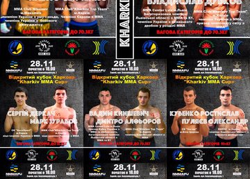 Стало известно расписание боев "Kharkiv MMA Cup" Стало известно расписание боев "Kharkiv MMA Cup"