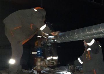 «Теплосети» ночью локализовали дефект на магистрали «Теплосети» ночью локализовали дефект на магистрали