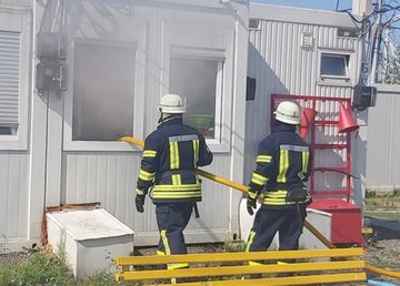 В модульном городке прошли учения спасателей  В модульном городке прошли учения спасателей