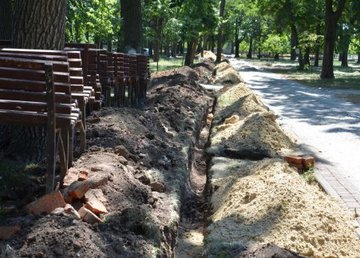 В Новобаварском районе строят современную зону отдыха В Новобаварском районе строят современную зону отдыха