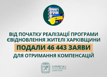 «Від початку реалізації програми єВідновлення жителі Харківщини подали 46 443 заяви для отримання компенсацій», - Олег Синєгубов