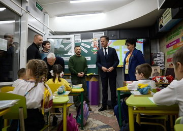 Володимир Зеленський і Марк Рютте відвідали метрошколу в Харкові