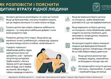 Як розповісти і пояснити дитині втрату рідної людини – рекомендації в «Довіднику безбар’єрності»