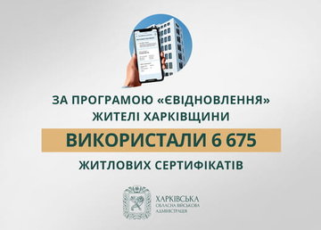 За програмою «єВідновлення» жителі Харківщини використали 6675 житлових сертифікатів – Олег Синєгубов