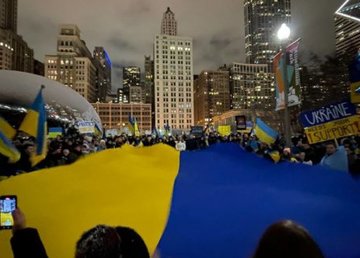 Жители Чикаго выражают поддержку жителям Харькова