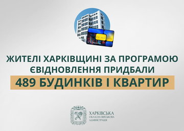 Жителі Харківщині за програмою єВідновлення придбали 489 будинків і квартир