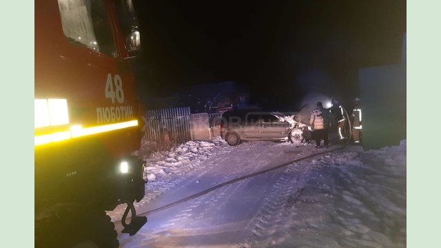 Харьковский район: ликвидировано возгорание в автомобиле