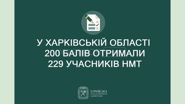 Максимальні бали Національного мультипредметного тесту отримали 229 учасників із Харківщини