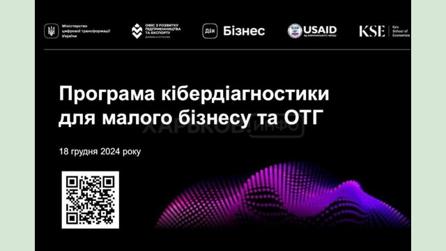 Малі та середні підприємства Харківщини мають можливість безкоштовно провести кібердіагностику