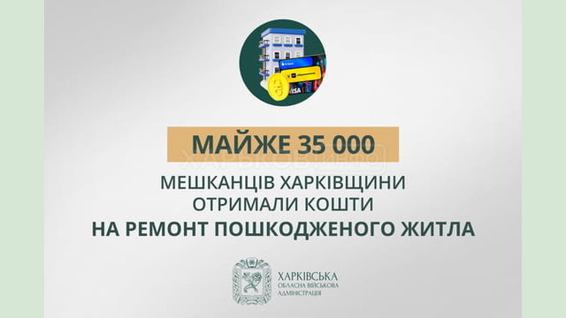 «Майже 35 000 мешканців Харківщини отримали кошти на ремонт пошкодженого житла», — Олег Синєгубов