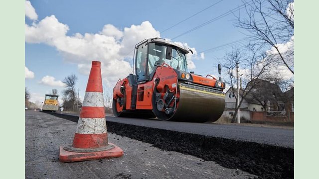 На дороге Харьков-Липцы-Борисовка продолжаются ремонтные работы