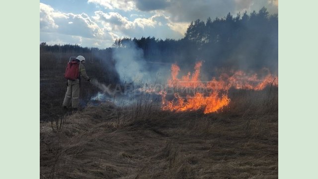 Нововодолажский район: спасатели ликвидировали пожар на открытой территории