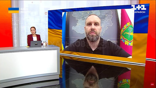 Олег Синєгубов розповів про ситуацію на Харківщині в телемарафоні «Єдині новини» Олег Синєгубов розповів про ситуацію на Харківщині в телемарафоні «Єдині новини»