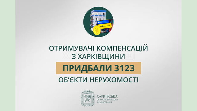 «Отримувачі компенсацій з Харківщини придбали 3123 об’єкти нерухомості», – Олег Синєгубов «Отримувачі компенсацій з Харківщини придбали 3123 об’єкти нерухомості», – Олег Синєгубов