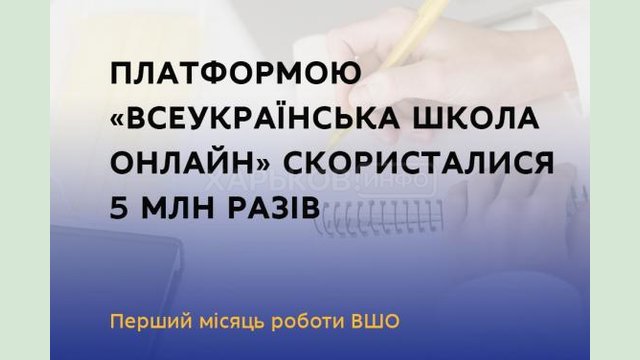 В первый месяц работы Всеукраинской школы онлайн ее посетили более 2 млн пользователей