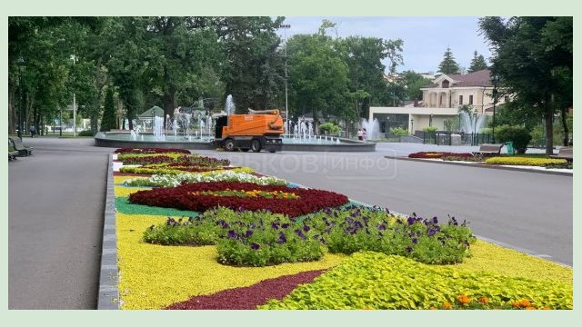 В саду Шевченко высаживают летние цветы В саду Шевченко высаживают летние цветы
