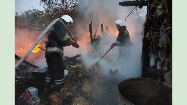 Валковский район: спасатели ликвидировали пожар в хозяйственной постройке