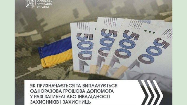 Як призначається та виплачується одноразова грошова допомога у разі загибелі або інвалідності Захисників і Захисниць