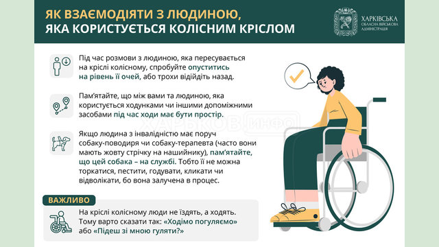 Як взаємодіяти з людиною, яка користується кріслом колісним