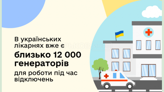 Забезпечення лікарень обладнанням для роботи під час відключень