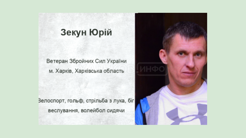 Харьковчанин Юрий Зекун вошел в состав первой в истории Украины сборной Warrior Games: Team Ukraine Харьковчанин Юрий Зекун вошел в состав первой в истории Украины сборной Warrior Games: Team Ukraine
