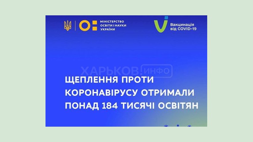Харьковщина - в пятерке лидеров в Украине по вакцинации педагогов Харьковщина - в пятерке лидеров в Украине по вакцинации педагогов