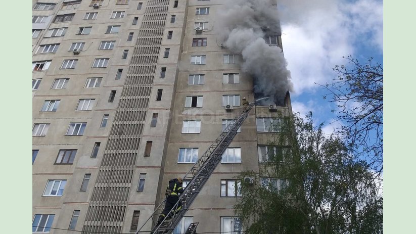 Немышлянский район: во время пожара в жилом 16-этажном доме эвакуированы 25 человек Немышлянский район: во время пожара в жилом 16-этажном доме эвакуированы 25 человек